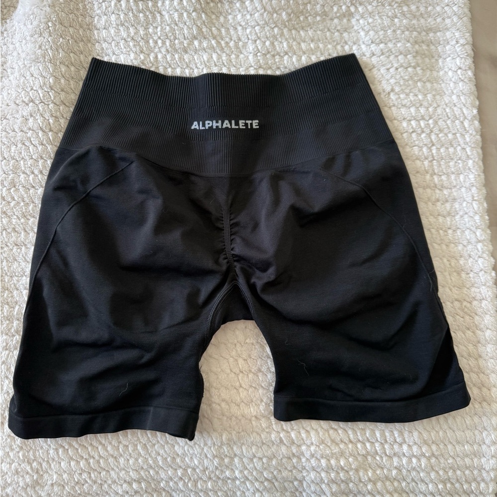 Alphalete Women's Black Bike Shorts Size Small 5” inseam